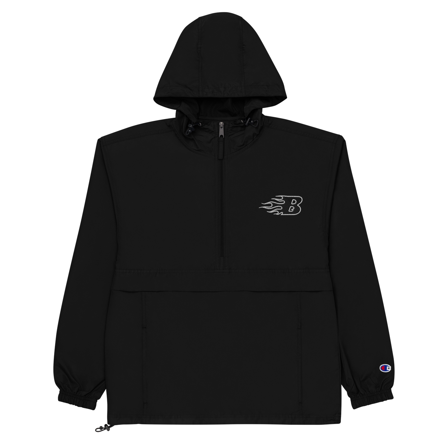 PACKABLE CHAMPION JACKET - BLACK